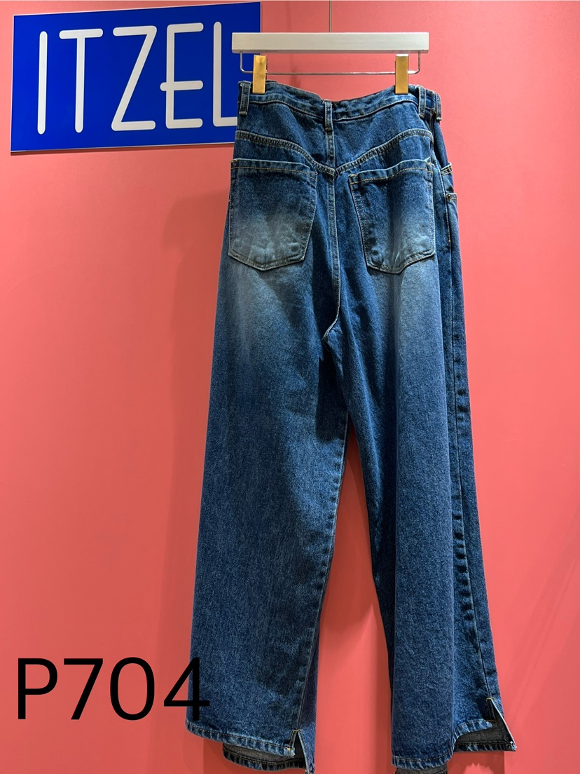 ITZEL直郵韓國代購女裝新款24春夏熱賣真品時尚休閑牛仔褲ITZEL牛仔褲