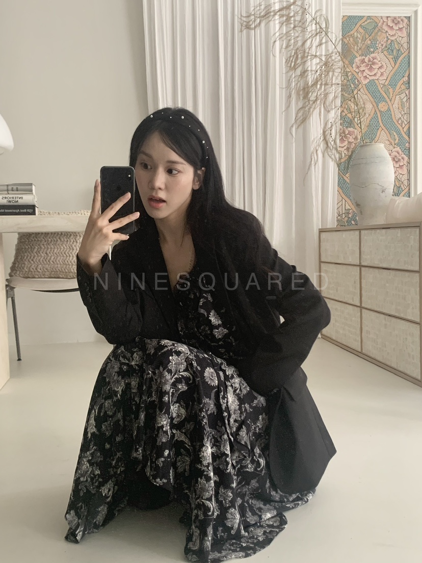 NINESQUARED韓國直郵女裝新品人氣休閑時尚24秋夏職業連衣裙NINESQUARED連衣裙