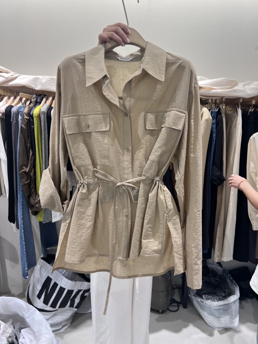 W AND J韓國直郵女裝新品推薦休閑24春夏職業襯衫蕾絲衫W AND J襯衫/蕾絲衫圖色2