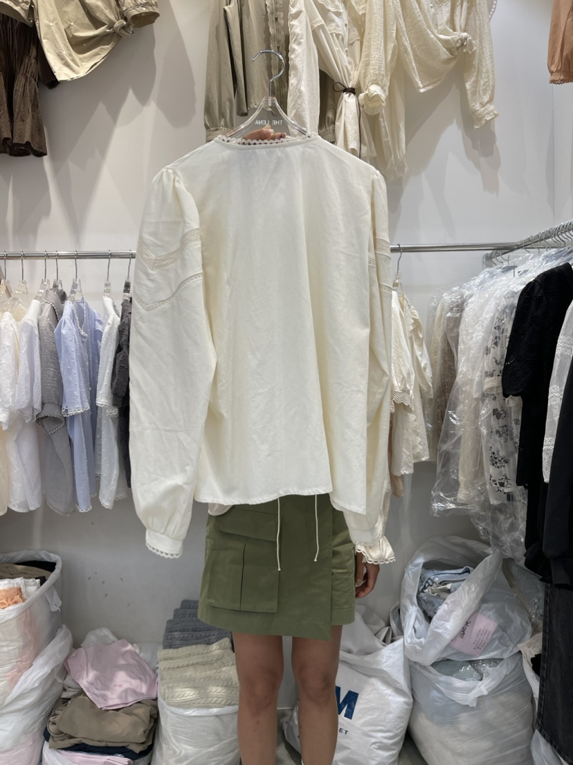 THE LENA韓國直郵女裝新品熱賣休閑推薦職業人氣襯衫蕾絲衫NWEOL襯衫/蕾絲衫