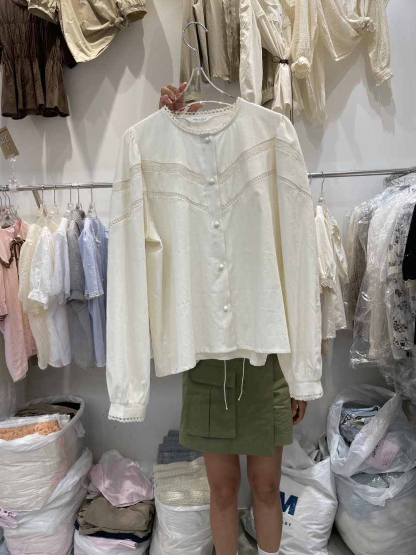THE LENA韓國直郵女裝新品熱賣休閑推薦職業人氣襯衫蕾絲衫NWEOL襯衫/蕾絲衫