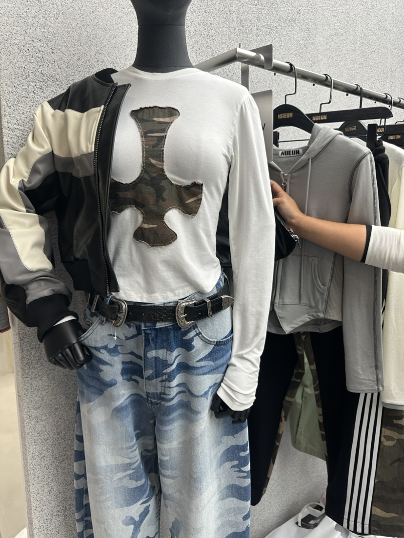 LISSOM直郵韓國代購女裝新品熱賣時尚休閑24春夏人氣長袖T恤NUEUN/SEEOT長袖T恤