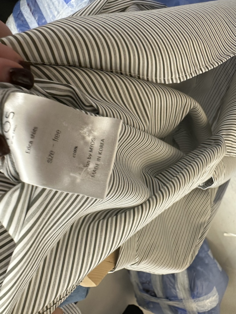 MYOS韓國直郵東大門代購女裝新款熱賣真品時尚24春夏襯衫蕾絲衫MYOS襯衫/蕾絲衫