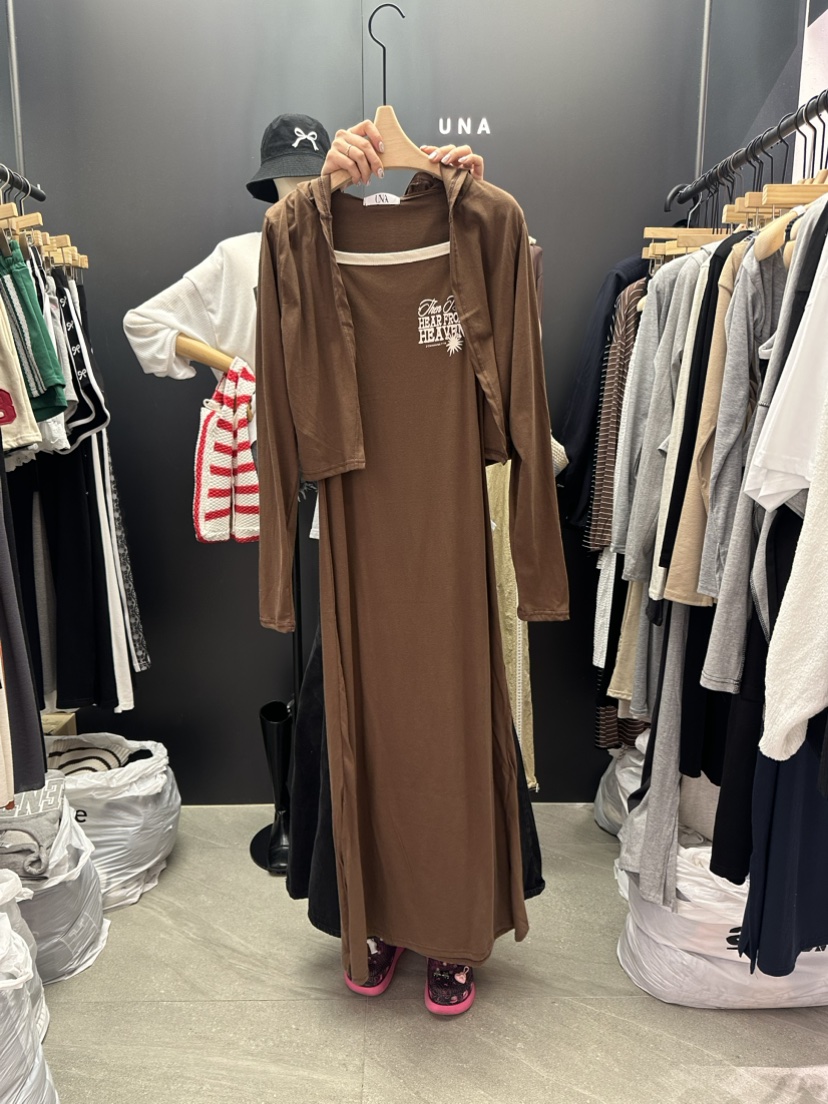 UNA韓國直郵女士新款時尚24秋夏熱賣休閑推薦職業人氣套裝THEMAY/UNA套裝圖色3
