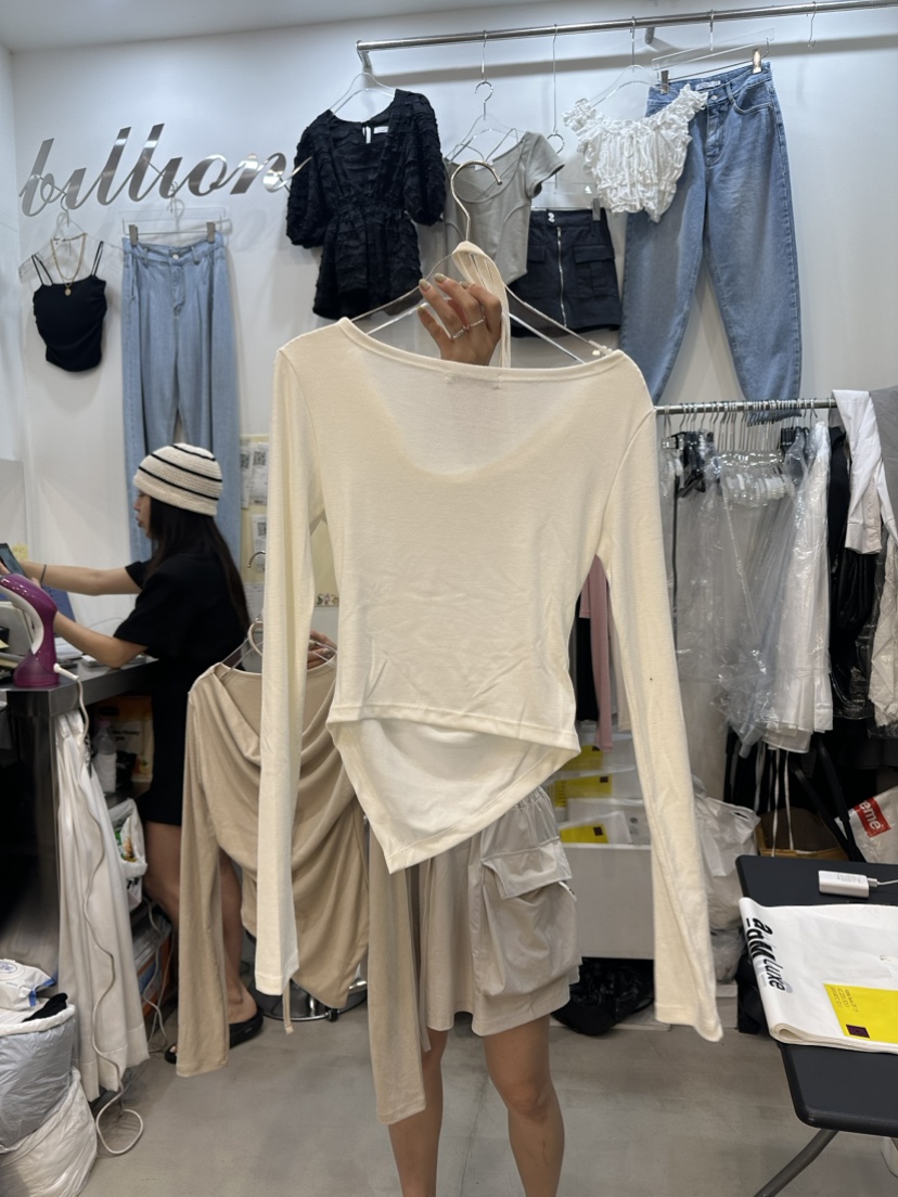 BILLION-L韓國直郵女士新款真品推薦熱賣時尚24秋夏長袖T恤BILLION-L長袖T恤