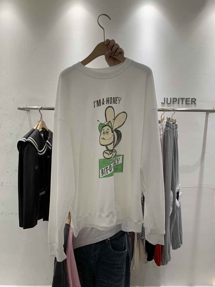 JUPITER直郵韓國代購女裝新品真品休閑24春夏推薦時尚衛衣JUPITER衛衣圖色1