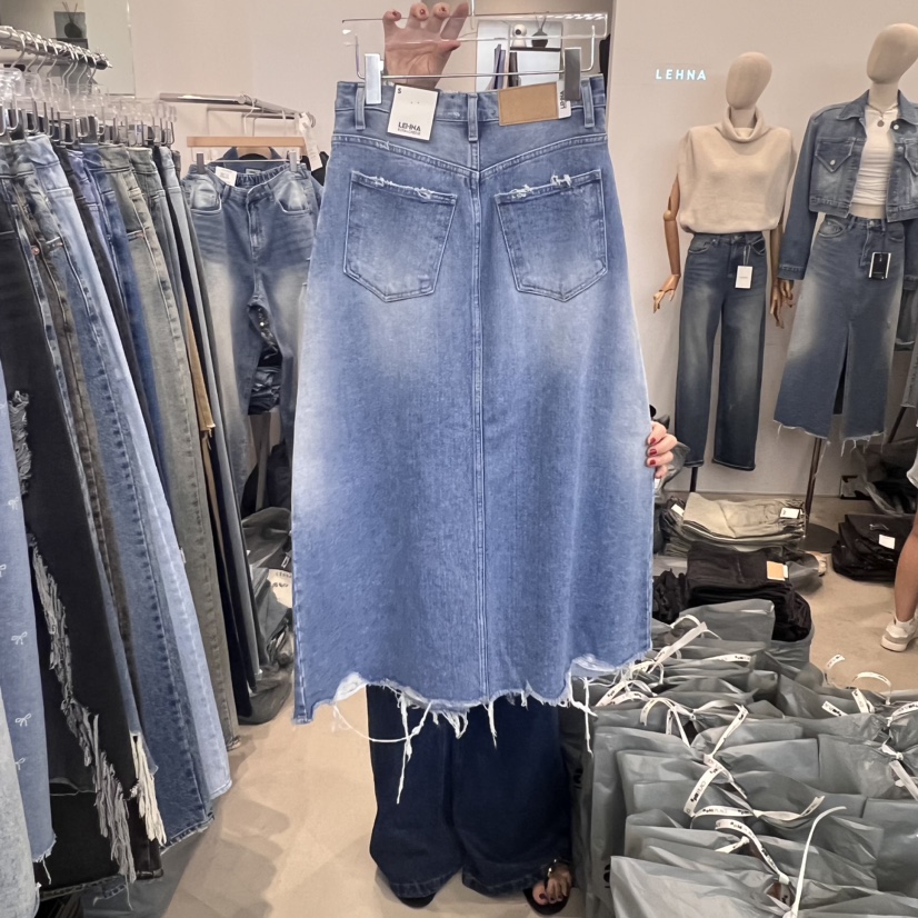 LEHNA韓國直郵東大門代購女裝新品人氣24春夏半身裙中短裙LEHNA半身裙/中短裙