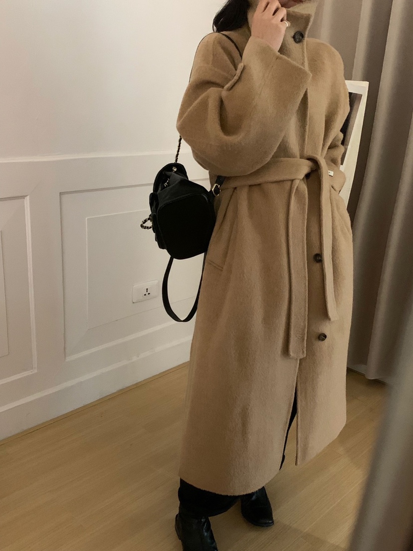 BONHEUR韓國直郵東大門實拍女裝新款24春夏中長款大衣含腰帶BONHEUR-2件起中長款大衣