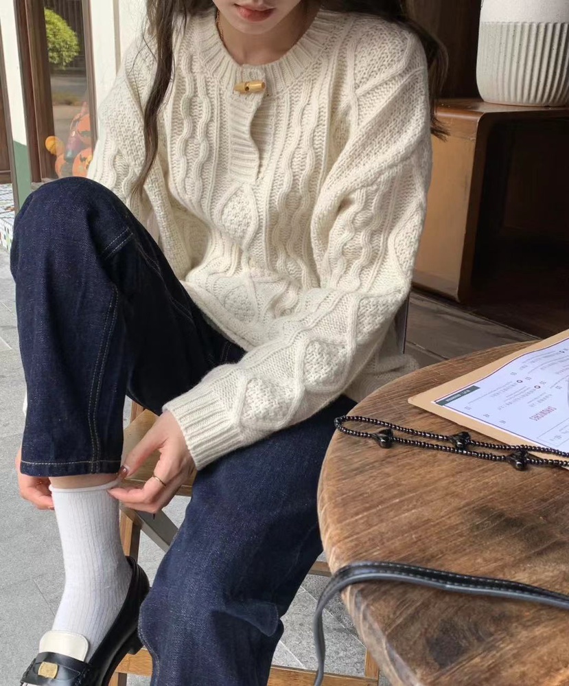 BONHEUR韓國直郵東大門實拍女裝新品24春夏休閑真品職業毛衣BONHEUR-2件起毛衣