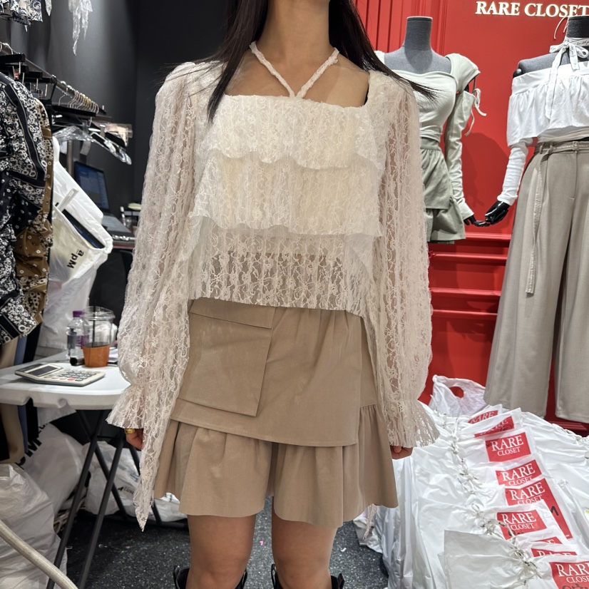 Rare Closet韓國直郵東大門實拍女裝新品真品職業襯衫蕾絲衫Rare Closet襯衫/蕾絲衫圖色1