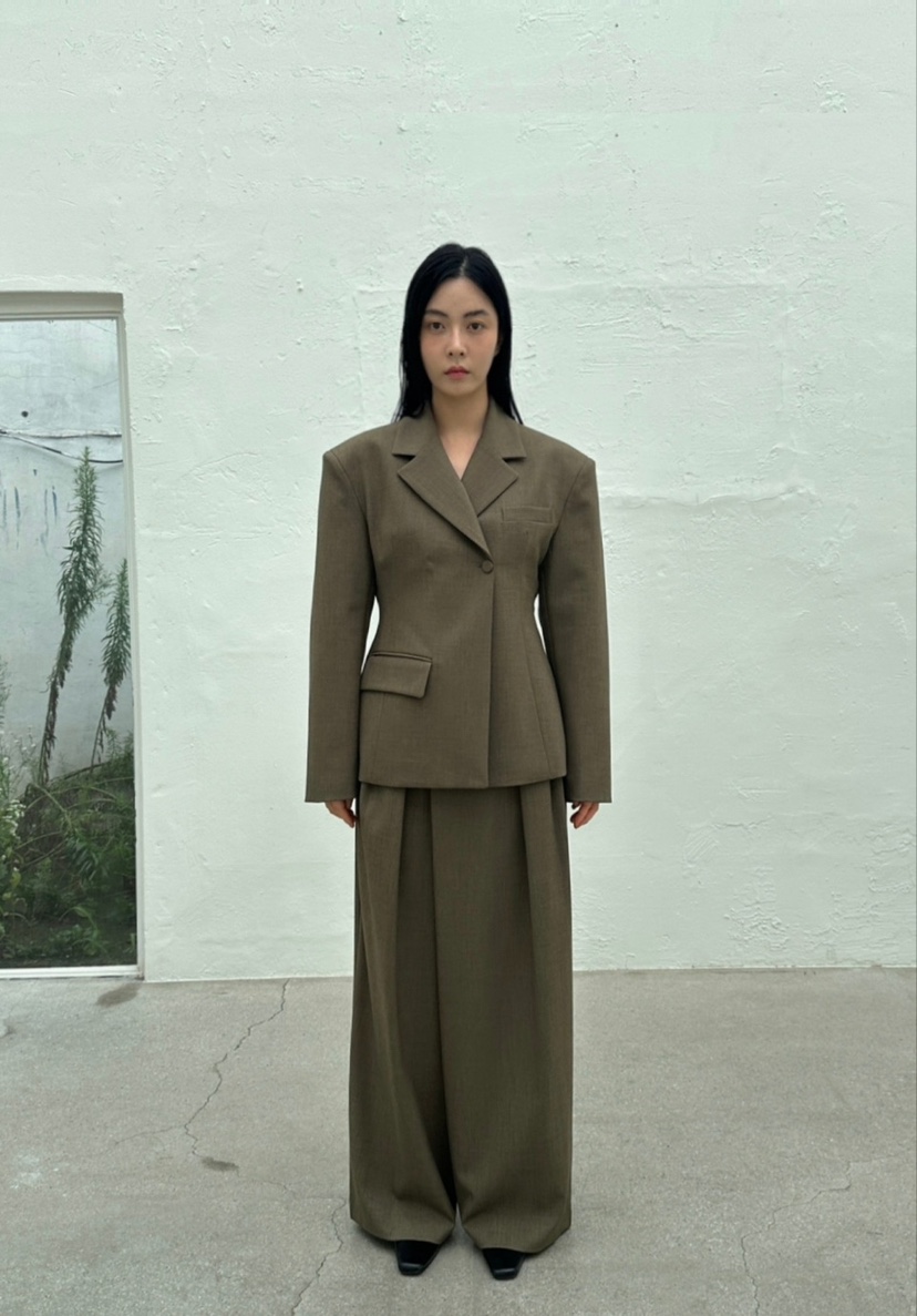 LE-PPL韓國直郵女裝新品熱賣真品時尚24春夏人氣正裝褲西褲LE-PPL正裝褲/西褲