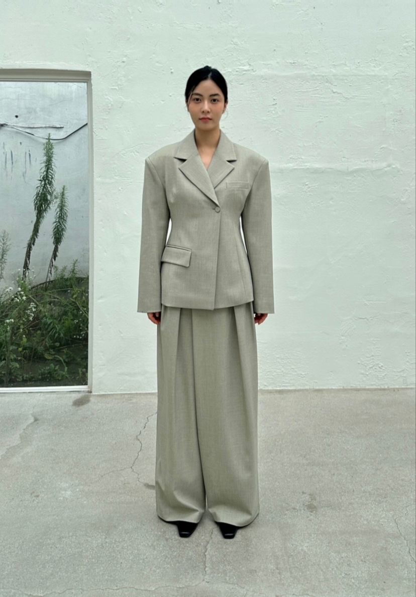 LE-PPL韓國直郵女裝新品熱賣真品時尚24春夏人氣正裝褲西褲LE-PPL正裝褲/西褲