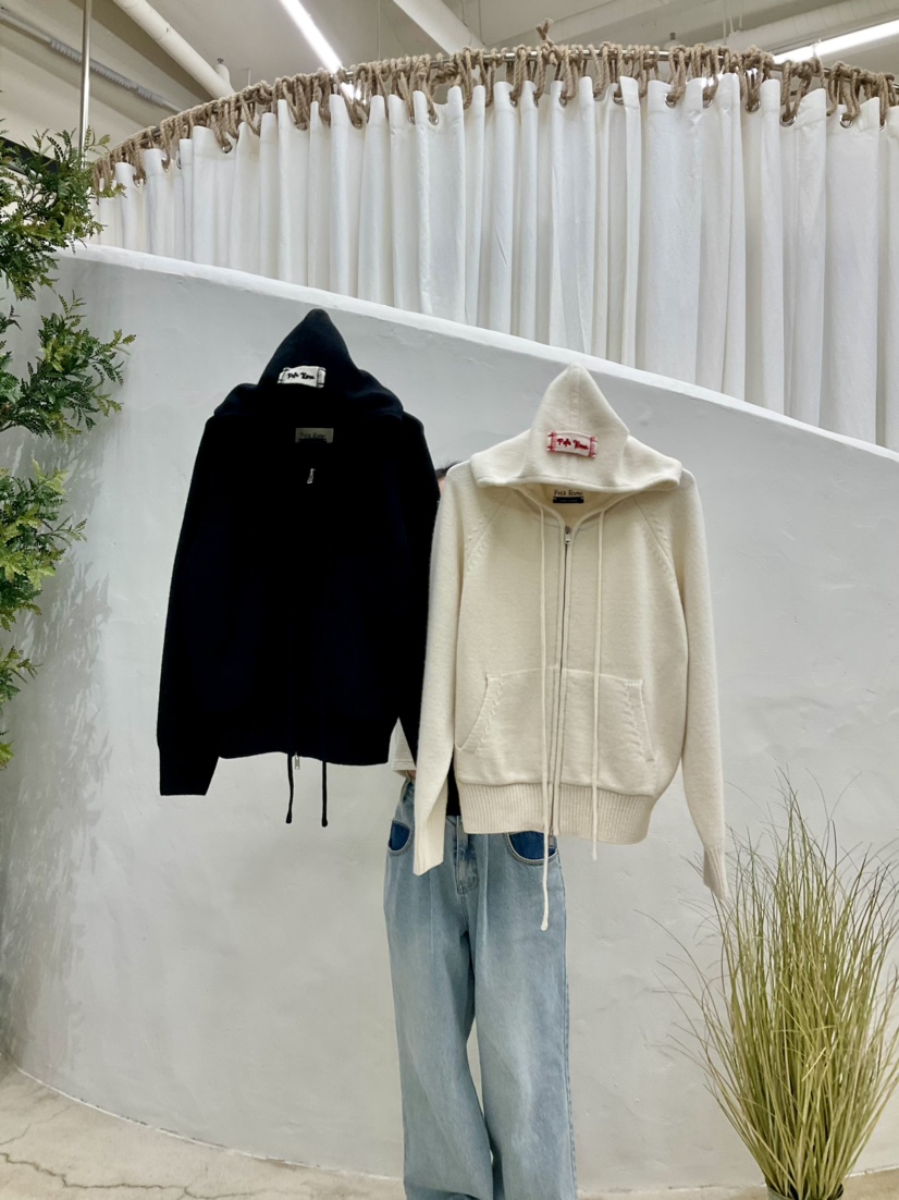 POLAROMO韓國直郵東大門實拍女裝新品推薦24秋冬夾克兜帽POLAROMO夾克