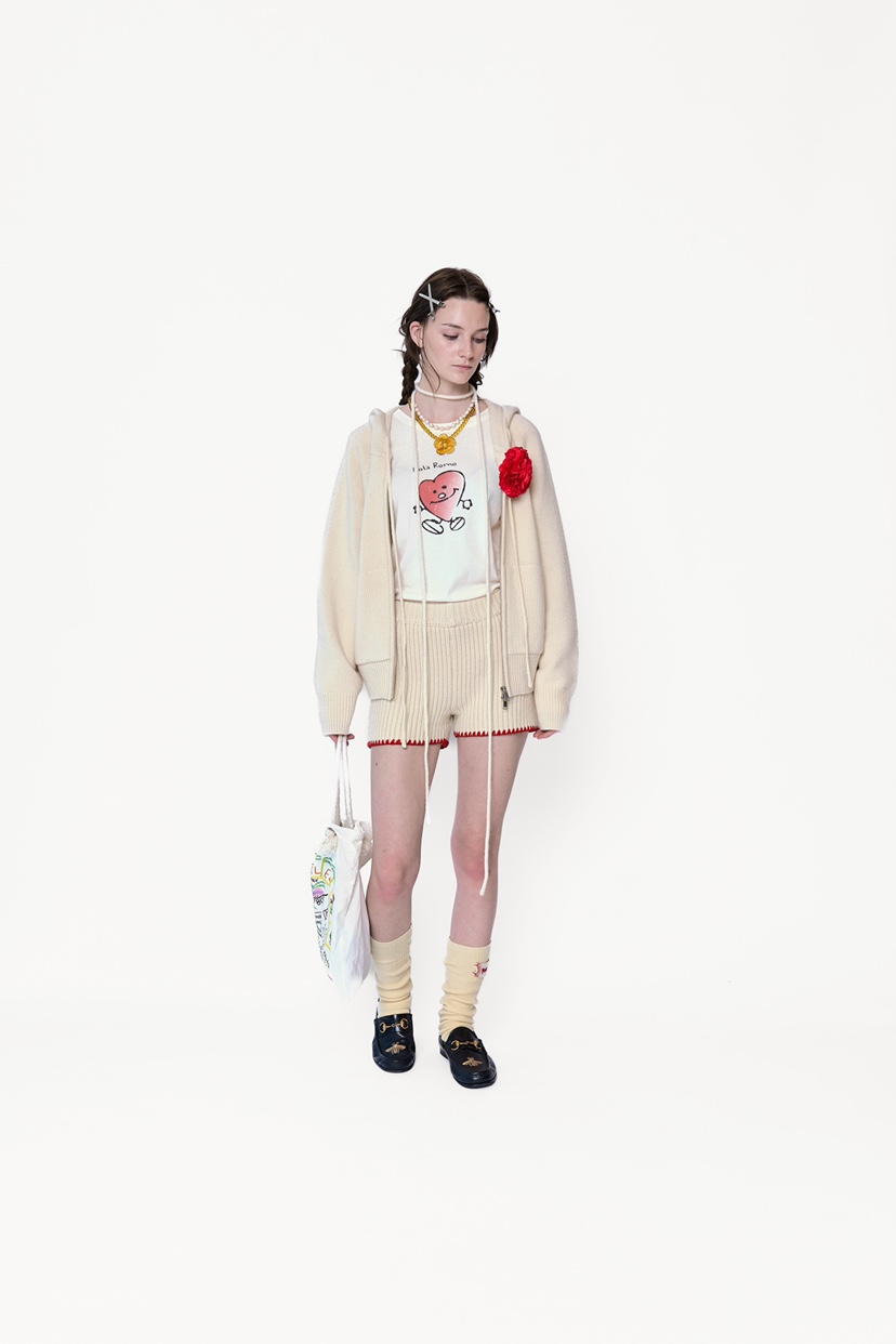 POLAROMO韓國直郵東大門實拍女裝新品推薦24秋冬夾克兜帽POLAROMO夾克