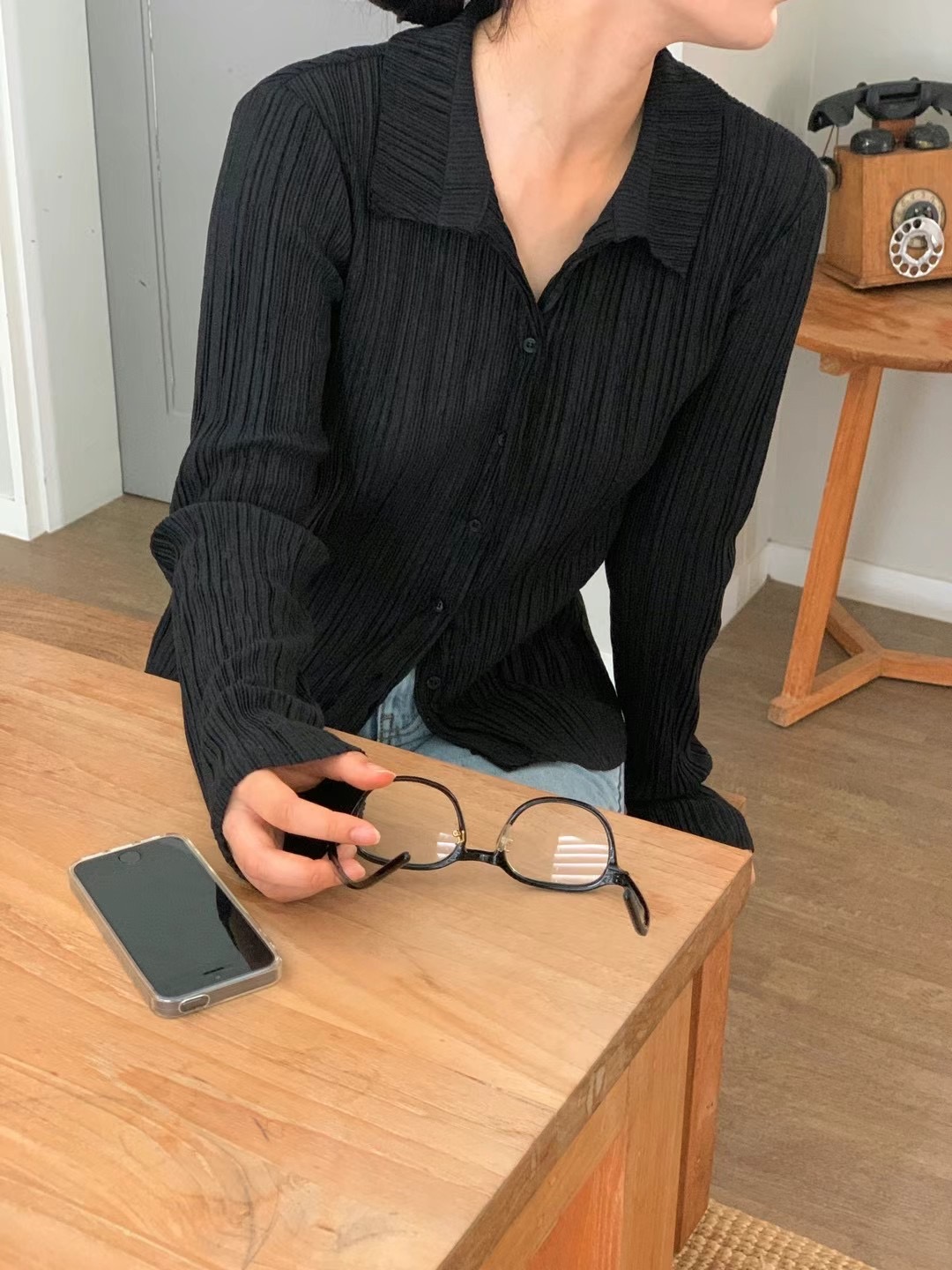 LURE韓國直郵女裝新款真品24秋冬推薦職業熱賣襯衫蕾絲衫LURE襯衫/蕾絲衫圖色2