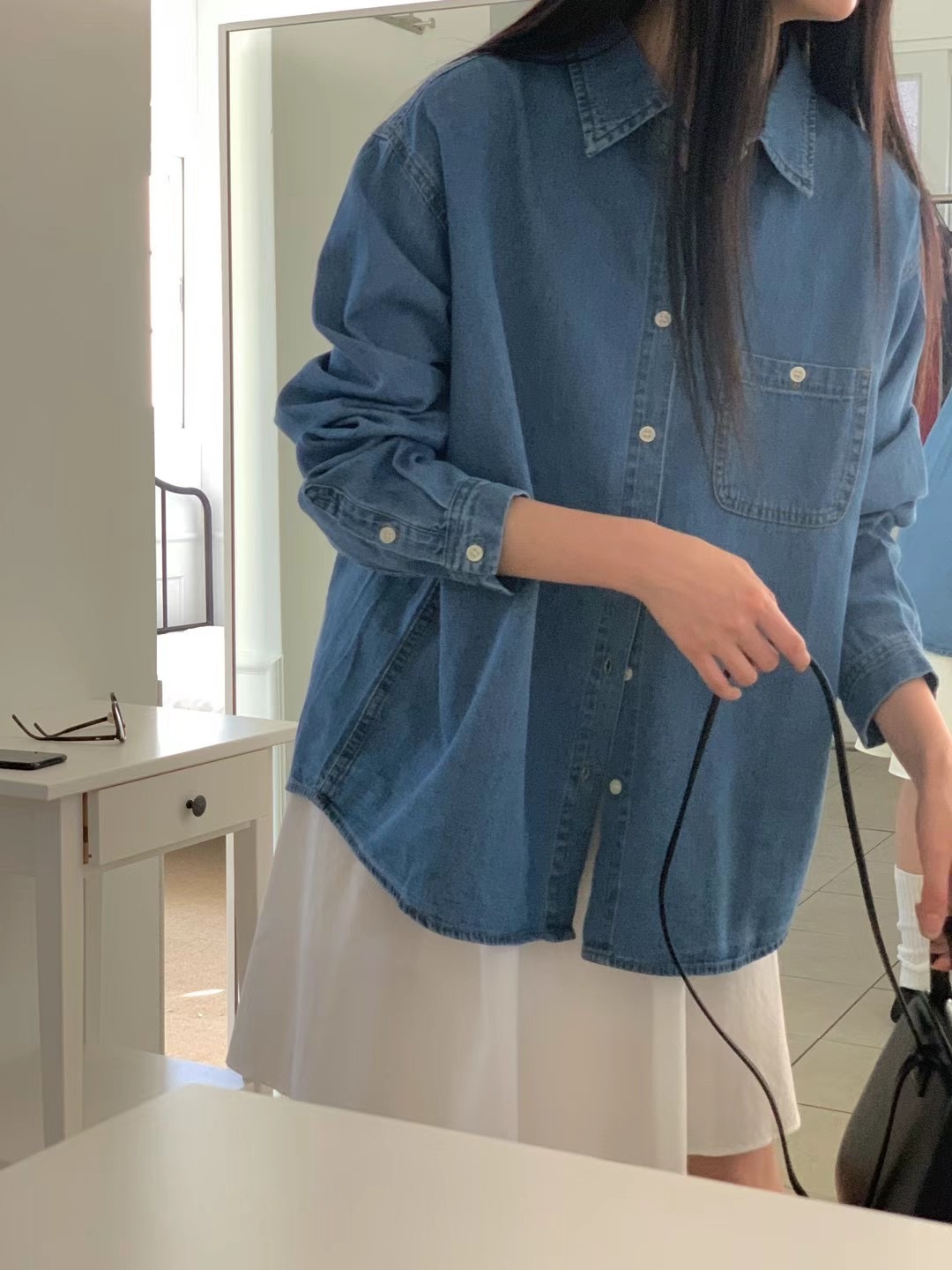 LURE直郵韓國代購女裝新品真品職業人氣24秋冬襯衫蕾絲衫LURE襯衫/蕾絲衫圖色2