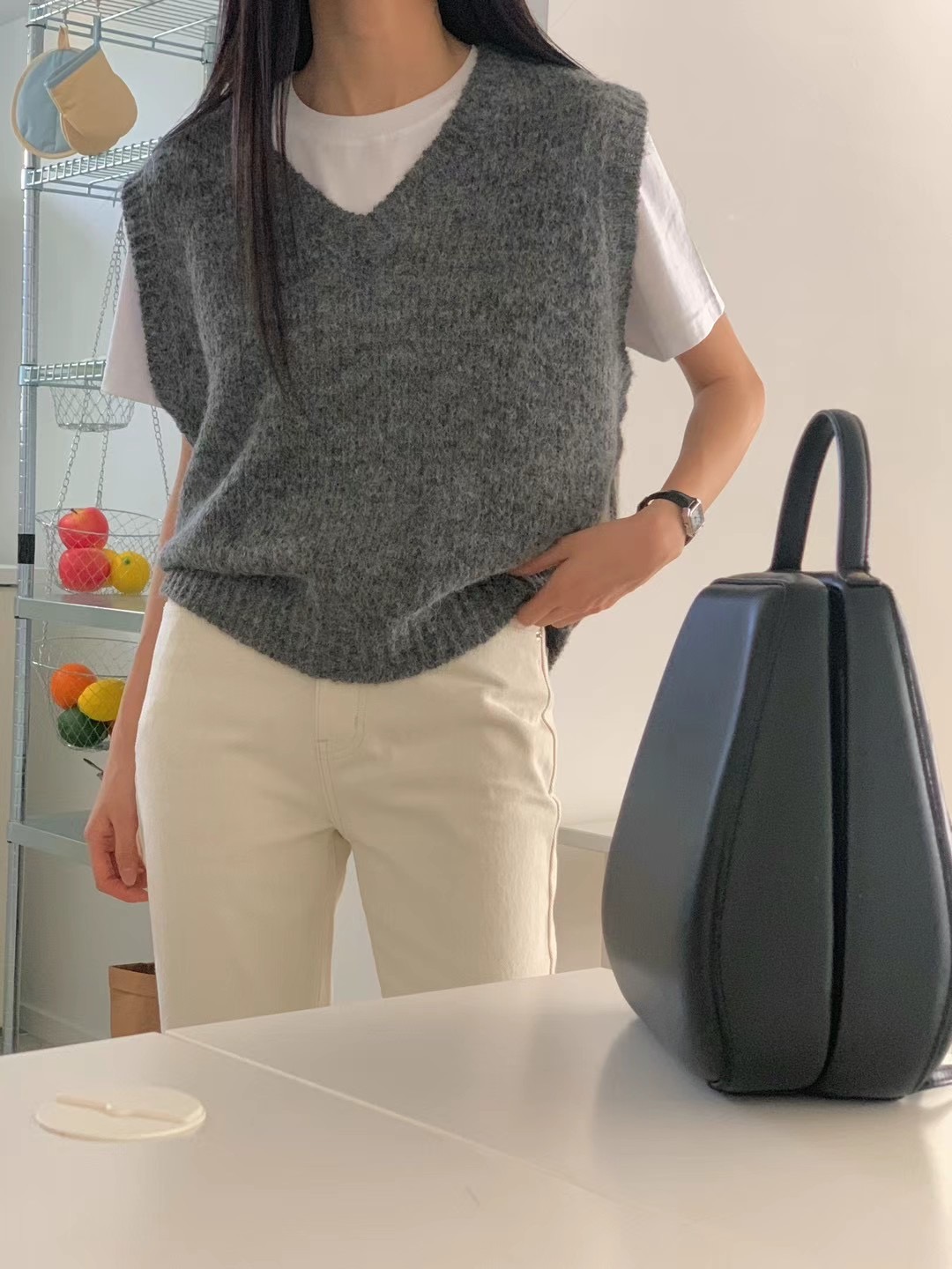 LURE韓國直郵東大門代購女裝新款人氣24秋冬熱賣馬甲羊駝LURE馬甲圖色2