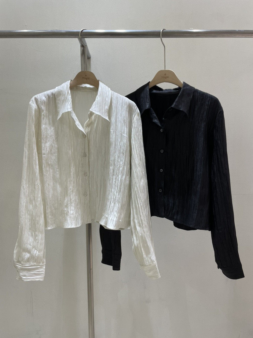 Magie直郵韓國代購女裝新品推薦時尚真品職業24秋冬襯衫蕾絲衫Magie襯衫/蕾絲衫