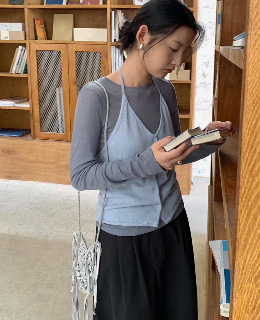 HER韓國直郵東大門代購女裝新品推薦職業時尚休閑熱賣吊帶背心HER吊帶/背心