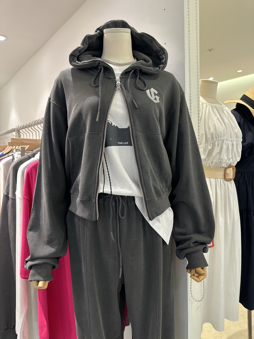 THE LOT/ LOT韓國直郵女裝新款休閑推薦職業衛衣拉鏈短款THE LOT/ LOT衛衣圖色2