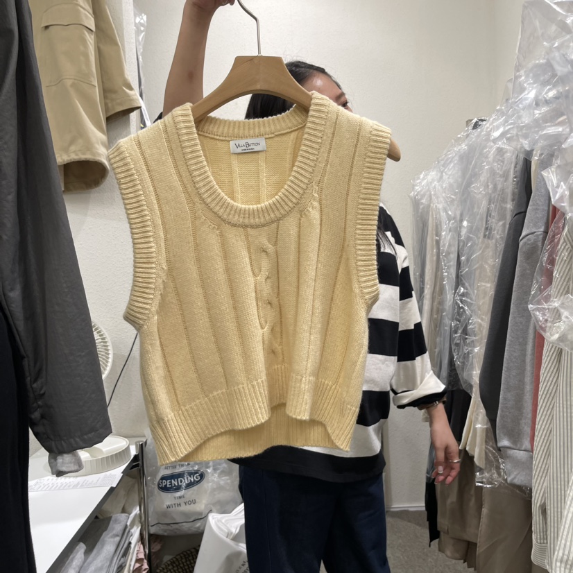 VILLABUTTON韓國直郵女裝新品真品24秋冬熱賣人氣馬甲羊毛VILLABUTTON馬甲