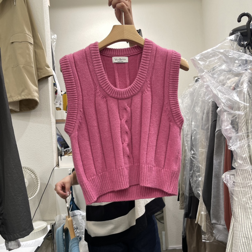 VILLABUTTON韓國直郵女裝新品真品24秋冬熱賣人氣馬甲羊毛VILLABUTTON馬甲圖色2