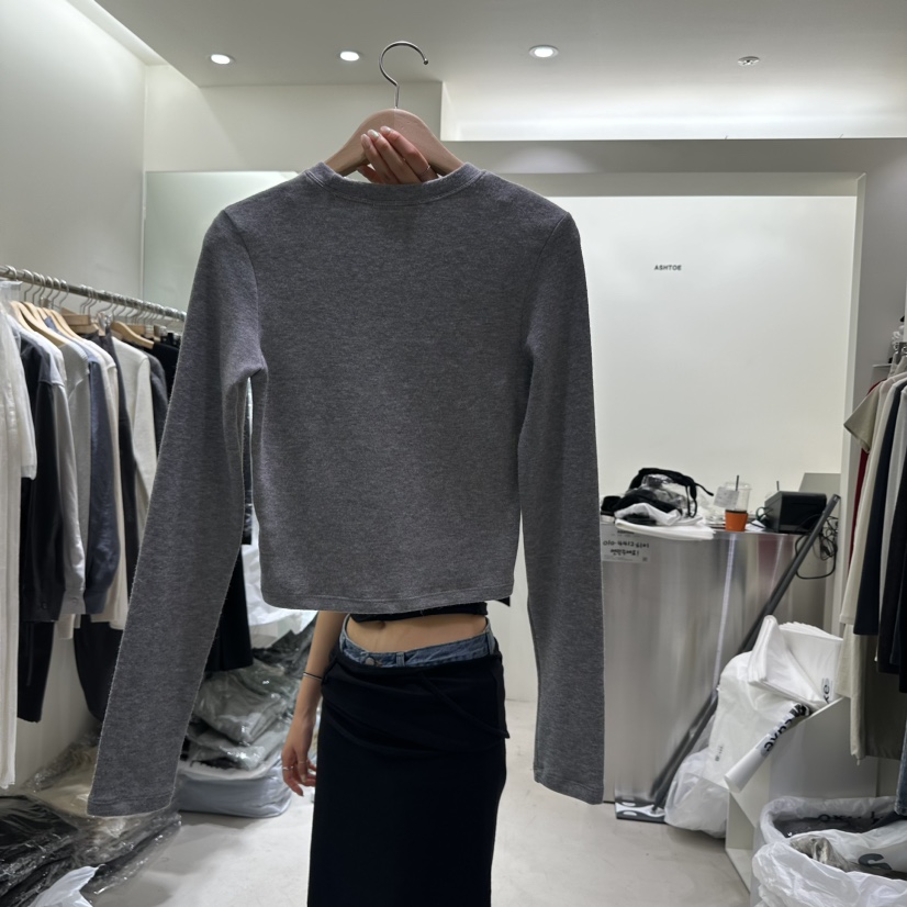 ZERO ZERO韓國直郵東大門實拍女裝新品人氣24秋冬長袖T恤ASHTOE長袖T恤