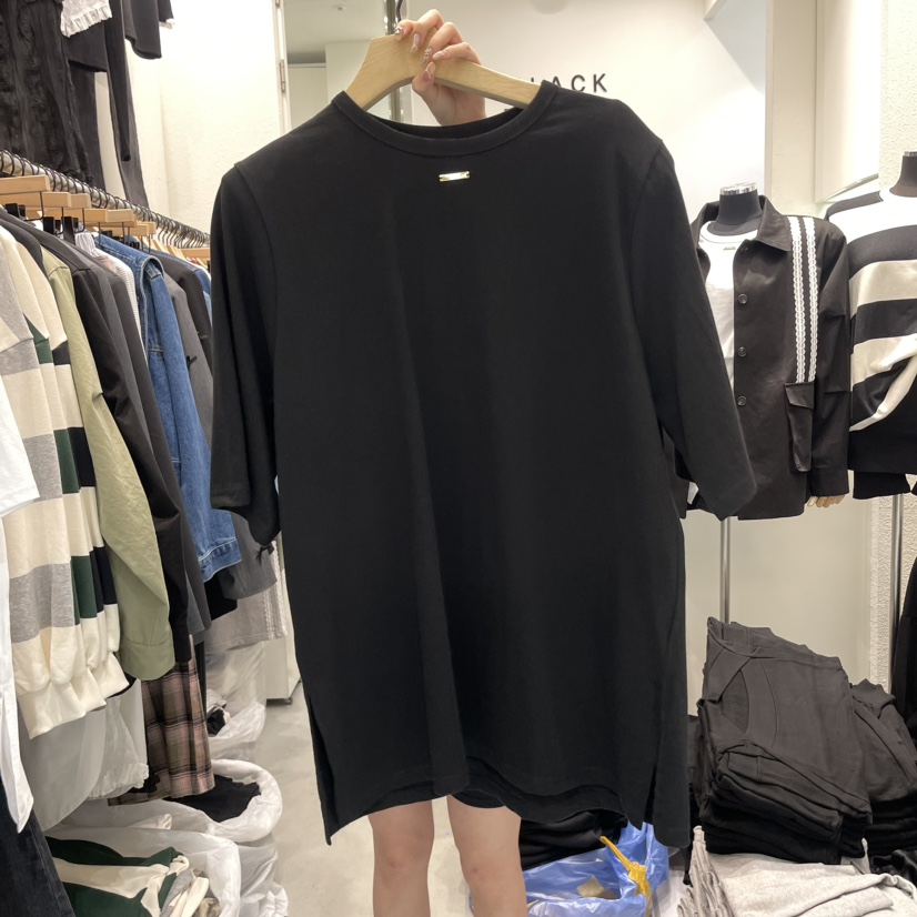 BLACK RIBBON直郵韓國代購女裝新品職業人氣真品24秋冬T恤BLACK RIBBON-AT恤圖色2