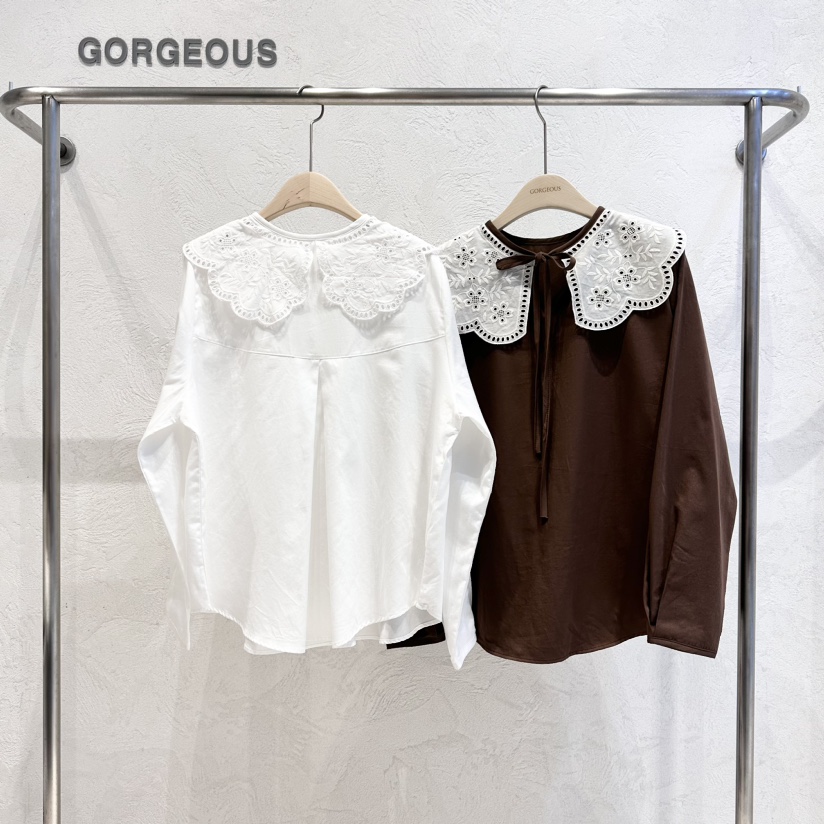 GORGEOUS韓國直郵東大門實拍女裝新品休閑推薦真品襯衫蕾絲衫GORGEOUS襯衫/蕾絲衫