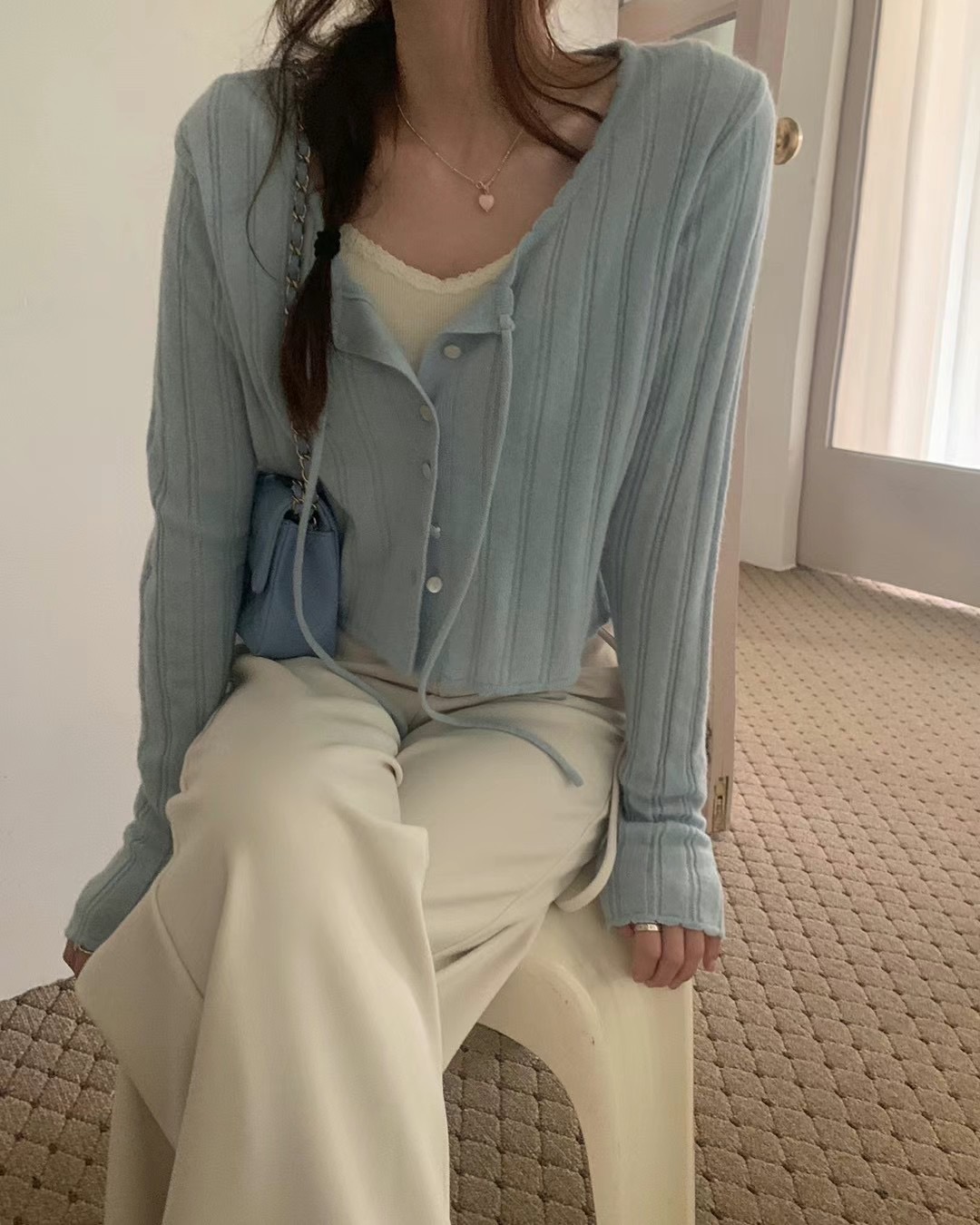PYT-ot韓國直郵東大門實拍女裝新品休閑熱賣職業針織衫羊毛pretty young thing針織衫圖色3