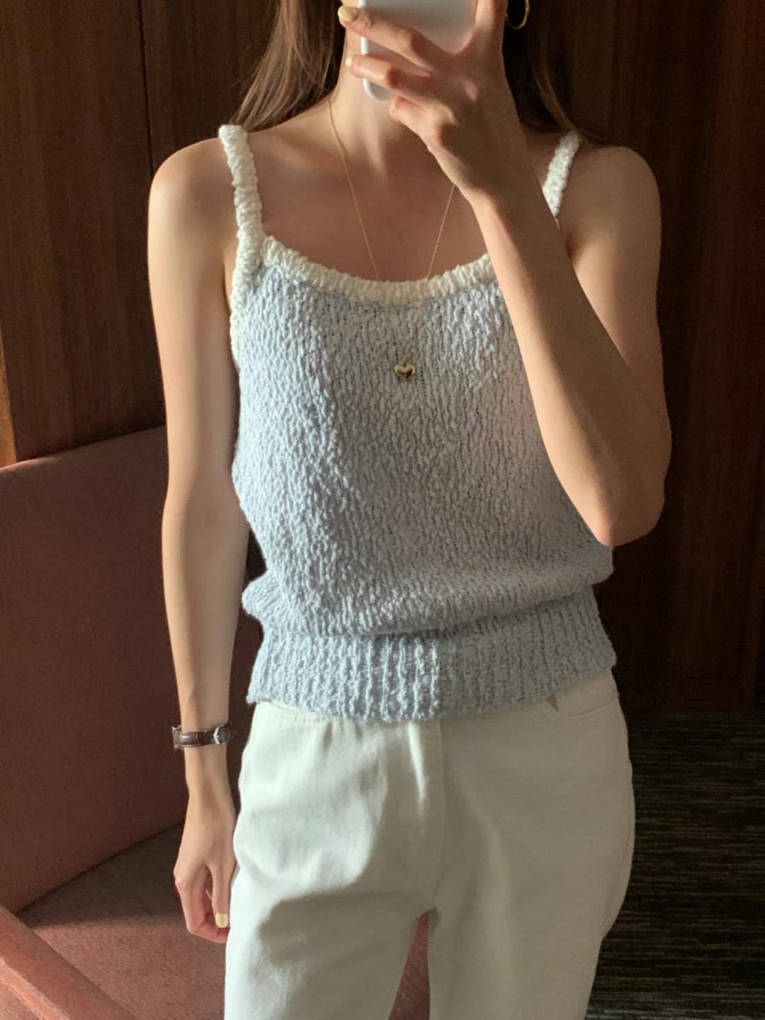 INOUF/FLUTTER雙領標直郵韓國代購女裝新品人氣職業吊帶背心INOUF/FLUTTER吊帶/背心