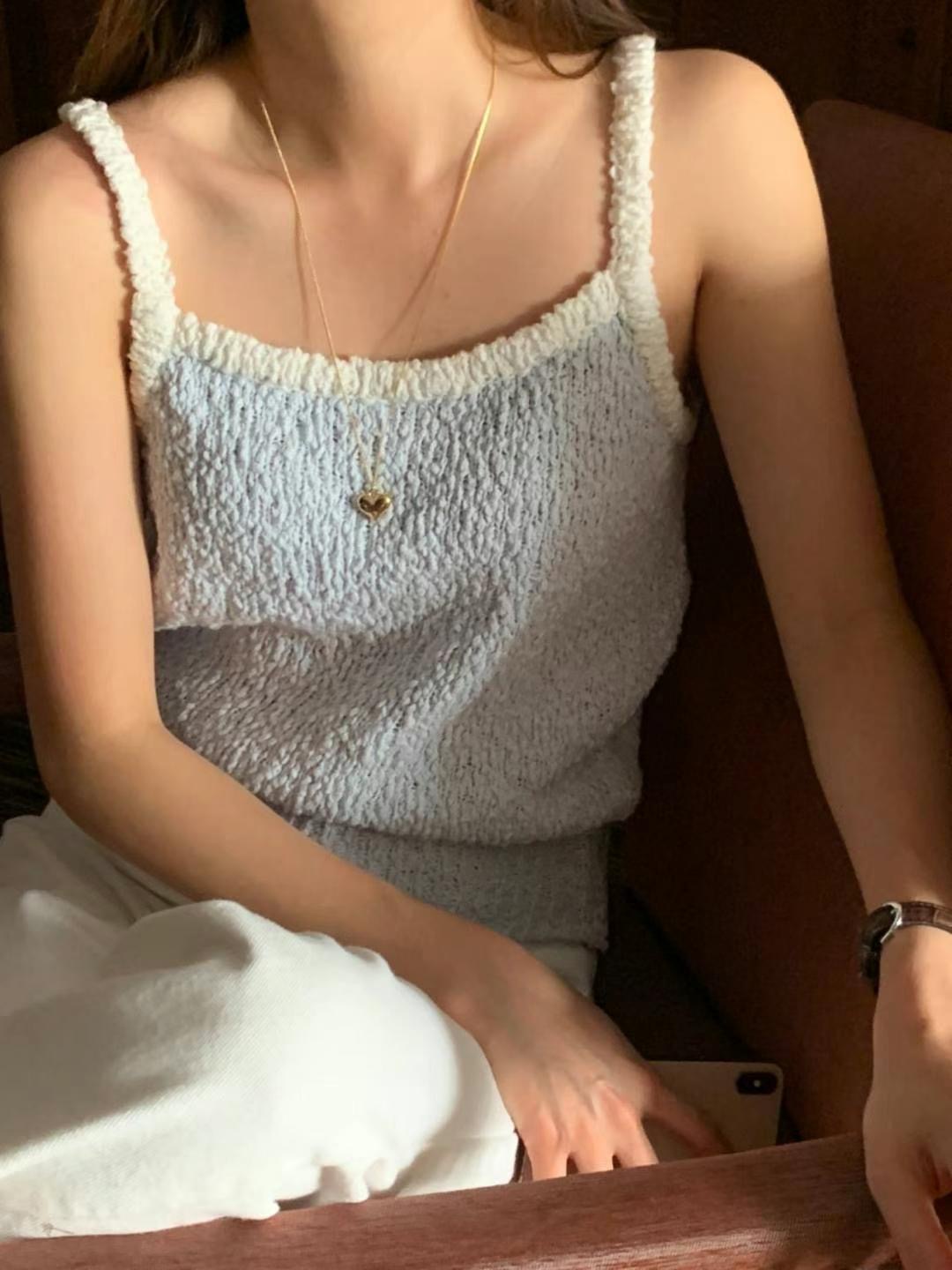 INOUF/FLUTTER雙領標直郵韓國代購女裝新品人氣職業吊帶背心INOUF/FLUTTER吊帶/背心