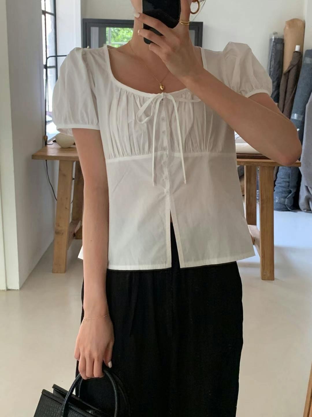 INOUF/FLUTTER雙領標韓國直郵東大門代購女裝新品時尚襯衫蕾絲衫INOUF/FLUTTER襯衫/蕾絲衫