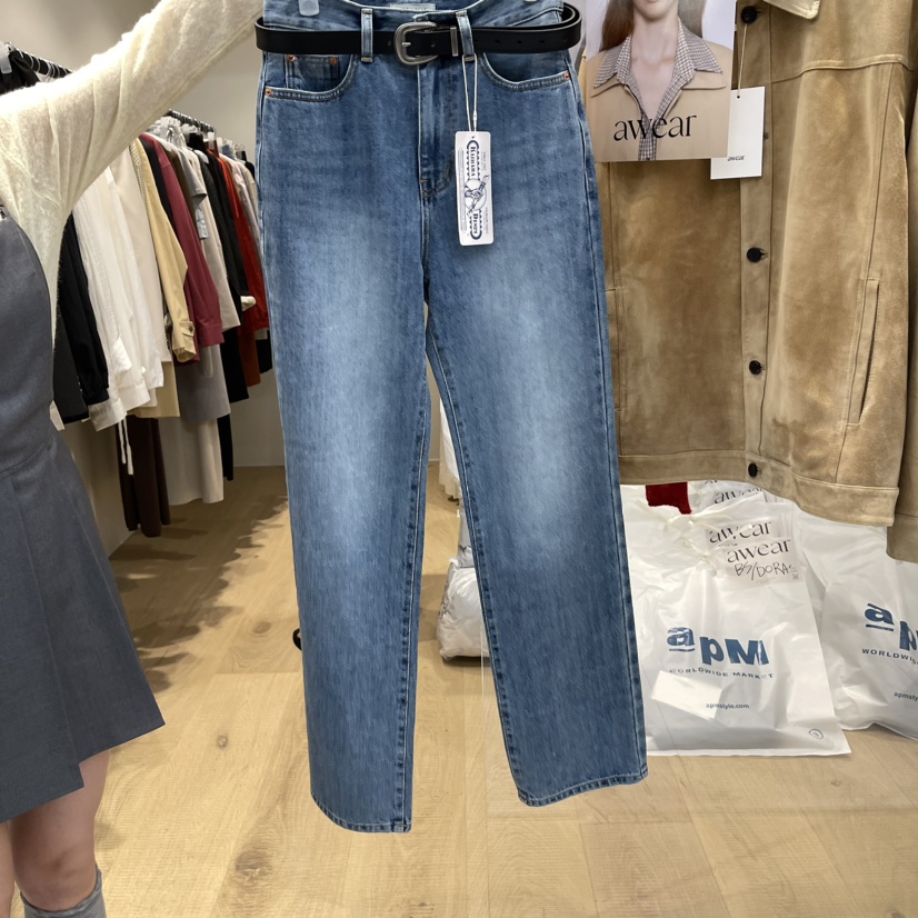 awear韓國直郵東大門代購女裝新品推薦職業真品休閑熱賣牛仔褲awear/RUMIRU牛仔褲