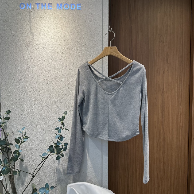 ON THE MODE韓國直郵東大門實拍女裝新款休閑職業長袖T恤ON THE MODE長袖T恤