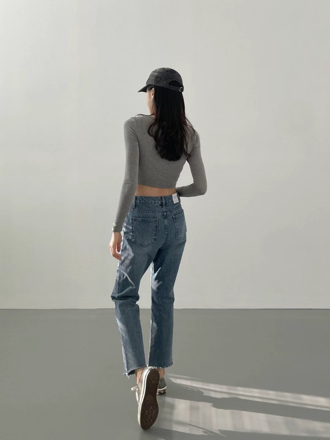DOUBLEM直郵韓國代購女裝新品推薦時尚真品休閑熱賣人氣牛仔褲DOUBLEM牛仔褲