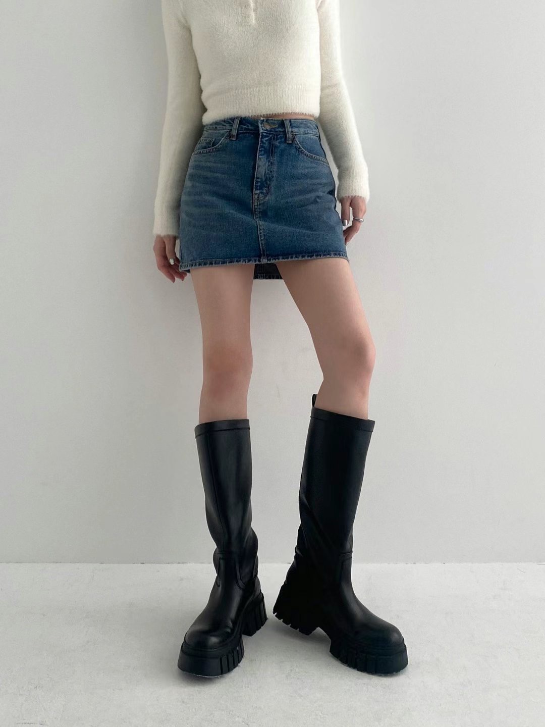 DOUBLEM直郵韓國代購女裝新款24秋冬熱賣人氣真品推薦短裙DOUBLEM短裙