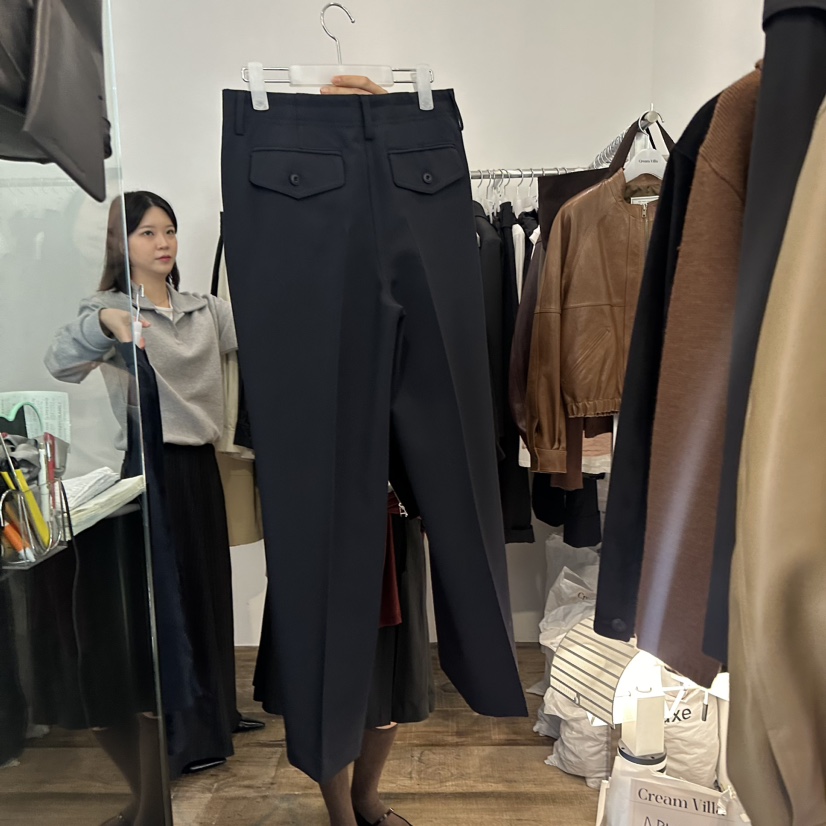 CREAMVILLA韓國直郵東大門實拍女裝新品24秋冬人氣休閑褲CREAMVILLA休閑褲