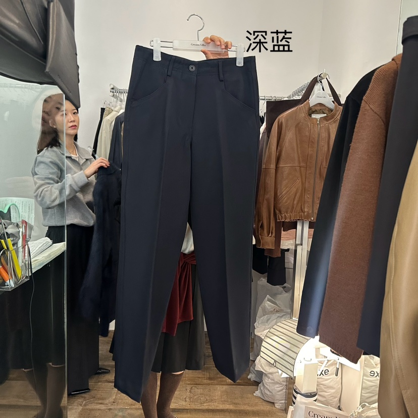 CREAMVILLA韓國直郵東大門實拍女裝新品24秋冬人氣休閑褲CREAMVILLA休閑褲圖色2