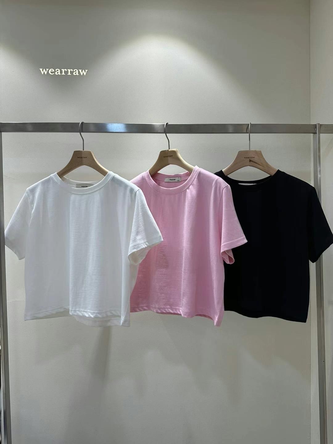 WEARRAW直郵韓國代購女裝新品休閑推薦職業真品時尚24秋冬T恤WEARRAWT恤圖色3左三色