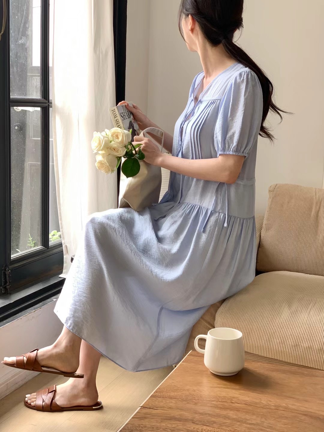 OUIR韓國直郵東大門代購女裝新款時尚真品推薦24秋冬連衣裙OUIR連衣裙