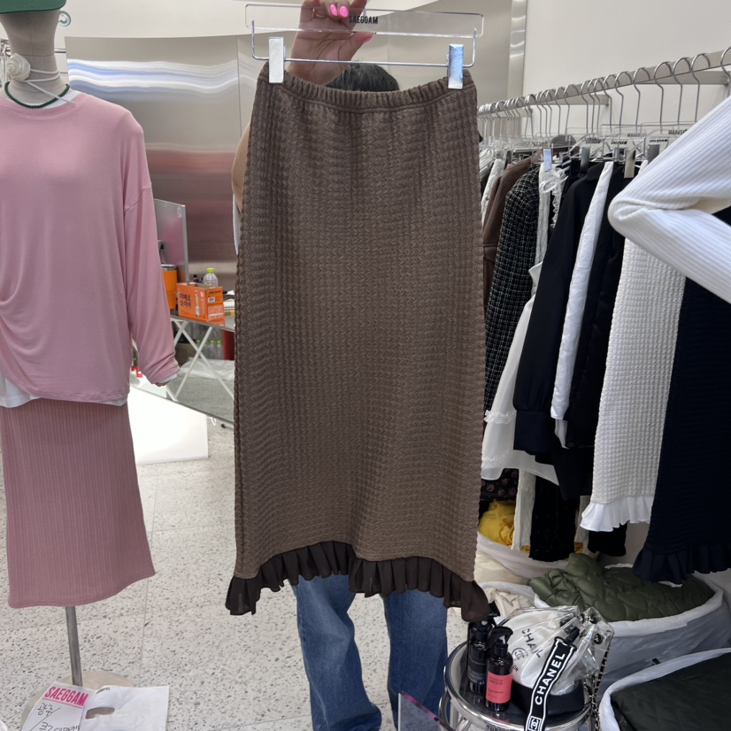 SAEGGAM韓國直郵東大門代購女裝新品24秋冬真品半身裙中短裙SAEGGAM半身裙/中短裙圖色3