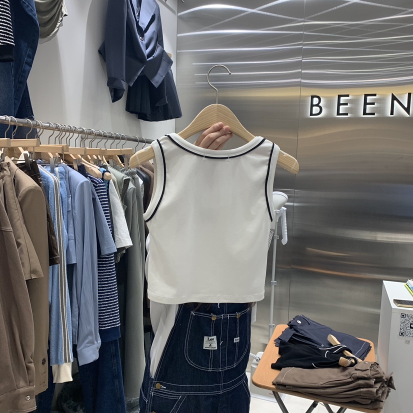 BEENS直郵韓國代購女裝新品熱賣推薦真品休閑人氣24秋冬吊帶背心BEENS吊帶/背心