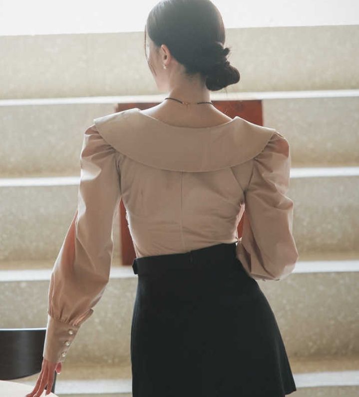 火Ⅱ-화투-T韓國直郵東大門代購女裝新品人氣熱賣襯衫蕾絲衫火Ⅱ襯衫/蕾絲衫