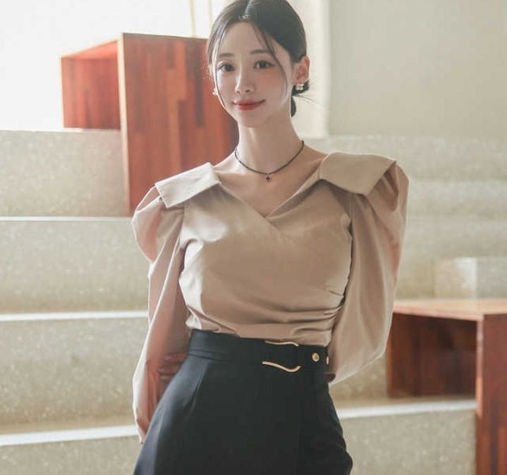 火Ⅱ-화투-T韓國直郵東大門代購女裝新品人氣熱賣襯衫蕾絲衫火Ⅱ襯衫/蕾絲衫