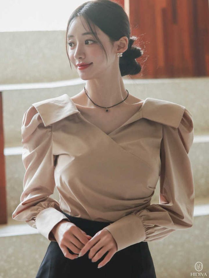 火Ⅱ-화투-T韓國直郵東大門代購女裝新品人氣熱賣襯衫蕾絲衫火Ⅱ襯衫/蕾絲衫
