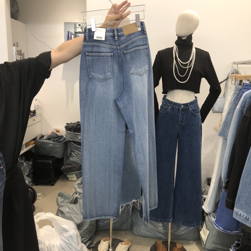 LEHNA韓國直郵東大門實拍女裝新品推薦24秋冬職業熱賣牛仔褲LEHNA牛仔褲