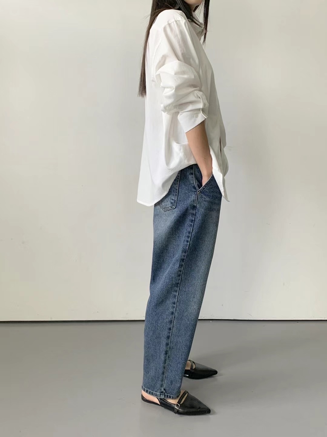 BLUE GIRL韓國直郵東大門實拍女裝新品真品24秋冬牛仔褲BLUE GIRL牛仔褲