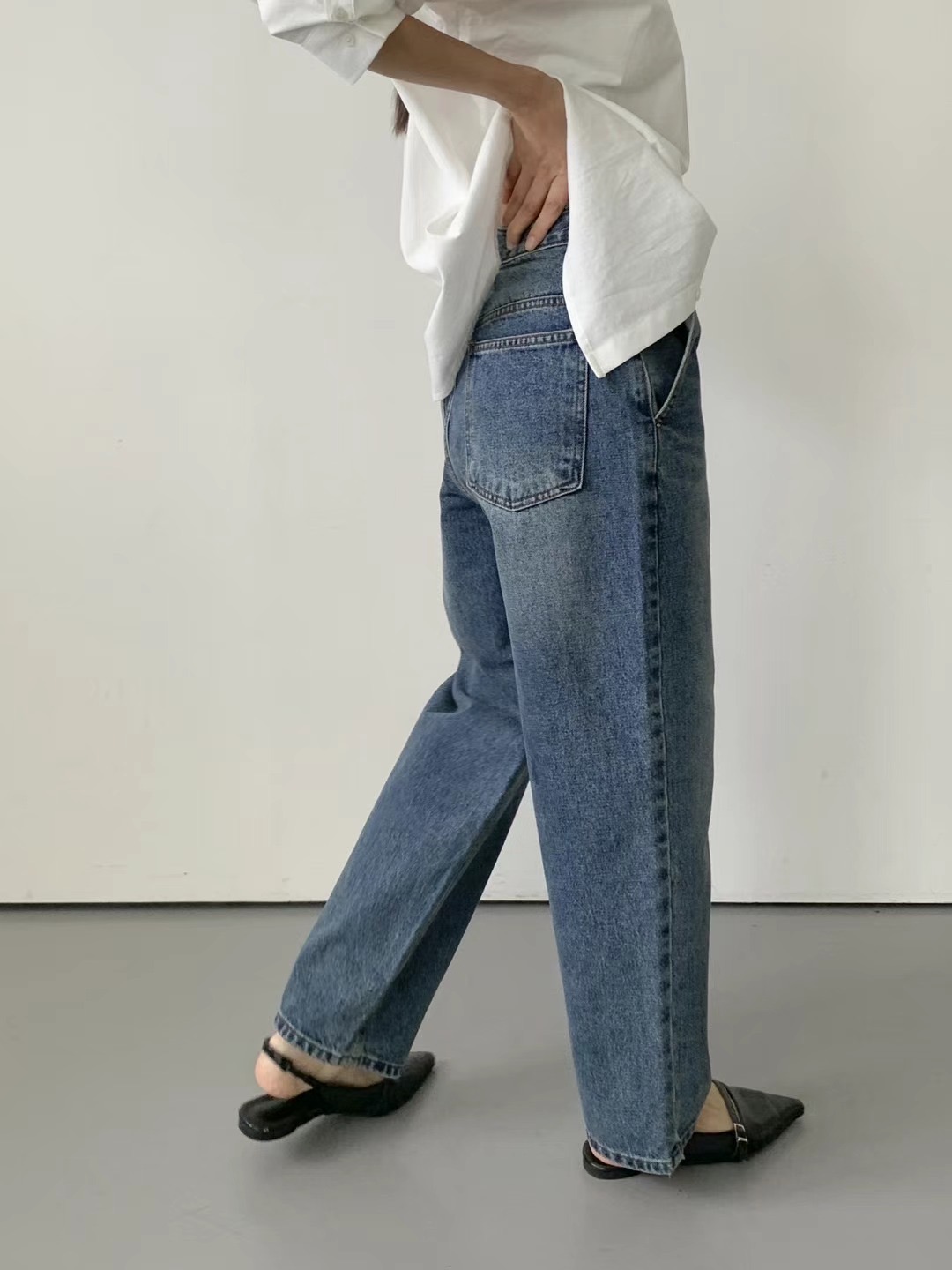 BLUE GIRL韓國直郵東大門實拍女裝新品真品24秋冬牛仔褲BLUE GIRL牛仔褲