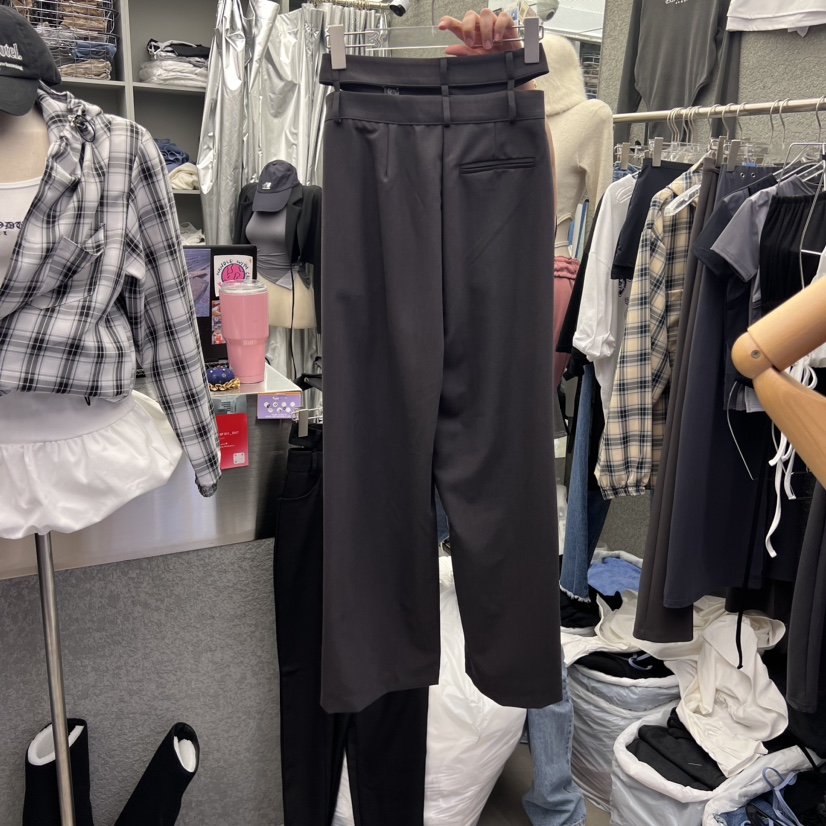 EXIT韓國直郵東大門實拍女裝新品人氣休閑24秋冬真品休閑褲EXIT休閑褲